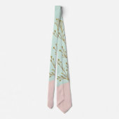 Roze Mint Abstract Trendy Collectie Stropdas (Achterkant)