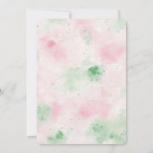 Roze Mint Abstracte Bloem Cupcake Verjaardag Kaart (Achterkant)