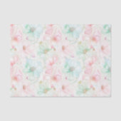 Roze Mint Bloemen Verjaardag Tissuepapier (Voorkant)