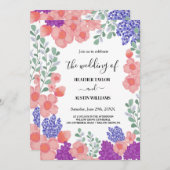 Roze Mint Bloemen Waterverf Bruid Botanisch Kaart (Voorkant / Achterkant)