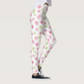 Roze Mint Bloemige Ranunculus   Leggings (Rechts)