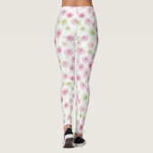 Roze Mint Bloemige Ranunculus   Leggings (Achterkant)