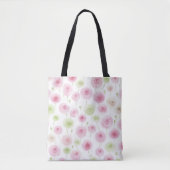 Roze Mint Bloemige Ranunculus Tote Bag (Voorkant)