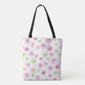 Roze Mint Bloemige Ranunculus Tote Bag (Achterkant)