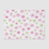 Roze Mint Bloemige Ranunculus Verjaardag Tissuepapier (Voorkant)