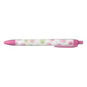 Roze Mint Bloemige Ranunculus Zwarte Inkt Pen (Bodem)