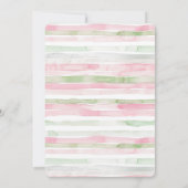 Roze Mint Blush Strepen 16e Verjaardag Kaart (Achterkant)