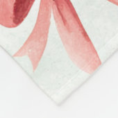 Roze Mint Crème Stippen & Strikken Kerst   Fleece Deken (Hoek)