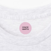 Roze Mint Geel Teal Koraal Rond Zelfklevende Naam Labels (Aangebracht)