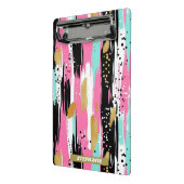 Roze Mint Goud Luxe Abstract Mini Klembord (Angled2)
