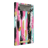 Roze Mint Goud Luxe Abstract Mini Klembord (Schuin)