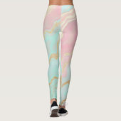 Roze Mint Goud Luxe Populaire Collectie Leggings (Achterkant)