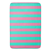 Roze Mint Groen Strepen Design Badmat (Voorkant Verticaal)