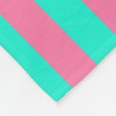 Roze Mint Groen Strepen Design Fleece Deken (Hoek)