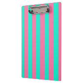 Roze Mint Groen Strepen Design Klembord (Links)