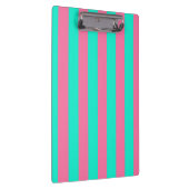 Roze Mint Groen Strepen Design Klembord (Rechts)