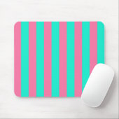 Roze Mint Groen Strepen Design Muismat (Met muis)