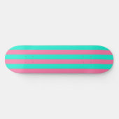 Roze Mint Groen Strepen Design Persoonlijk Skateboard (Horizontaal)