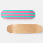 Roze Mint Groen Strepen Design Persoonlijk Skateboard (Horizontaal)