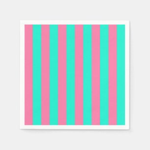 Roze Mint Groen Strepen Design Servet