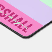 Roze Mint Groene Paarse Strepen Patroonnaam Bureaumat (Hoek)