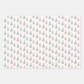 Roze/Mint Kerst Inpakpapier Vellen (Voorkant)