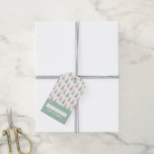 Roze/Mint Kerstcadeautag Cadeaulabel (Met Touw)