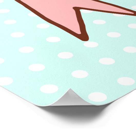 Roze Mint Lintel Kunst Poster Print (Hoek)