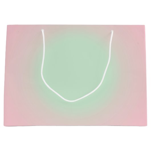 Roze Mint  Ombre Gradient Aura Groot Cadeauzakje (Voorkant)