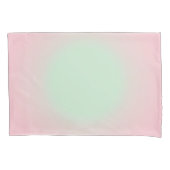 Roze Mint Ombre Gradient Aura Kussensloop (Voorkant-Links)