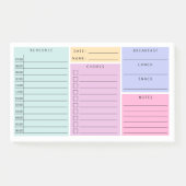 Roze Mint Paars Daily Home School Schedule Post-it® Notes (Voorkant)