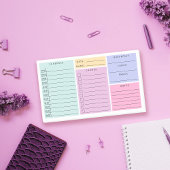 Roze Mint Paars Daily Home School Schedule Post-it® Notes