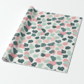 Roze Mint Pastel Luipaard Vlekken Cadeaupapier (Uitgerold)