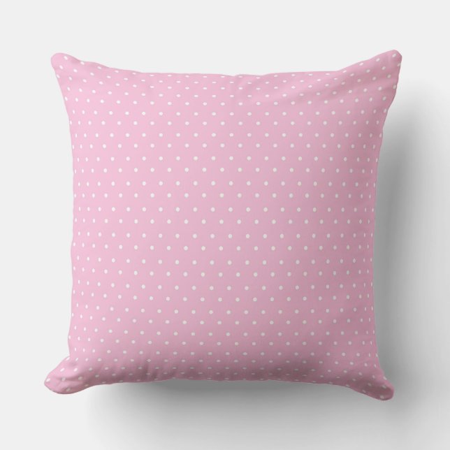 Roze/Mint Polka Dot Reversible Pillow Kussen (Voorkant)