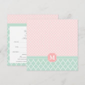 Roze Mint Polka Dots Moroccan Gift Certificate (Voorkant / Achterkant)