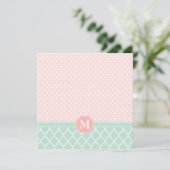 Roze Mint Polka Dots Moroccan Gift Certificate (Staand voorkant)