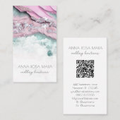 *~* ROZE MINT QR Agaat Glam Luxe AP66 Visitekaartje (Voorkant / Achterkant)