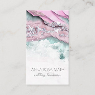 *~* ROZE MINT QR Agaat Glam Luxe AP66 Visitekaartje