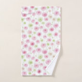 Roze Mint Ranunculus Bloemen Bad Handdoek (Handdoek)