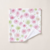 Roze Mint Ranunculus Bloemen Bad Handdoek (Wasdoekje)