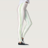 Roze Mint Strepen Leggings (Rechts)