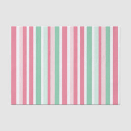 Roze Mint Stripes Kerstmis Tissuepapier