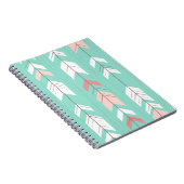 Roze Mint Tribal Aztec Notitieboek (Rechterzijde)