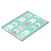 Roze Mint Tribal Aztec Notitieboek (Linkerzijde)