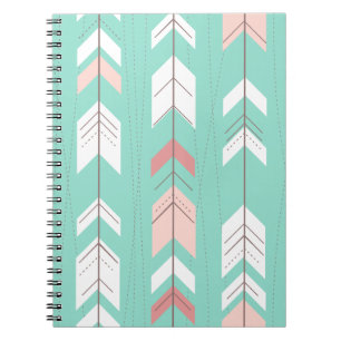 Roze Mint Tribal Aztec Notitieboek