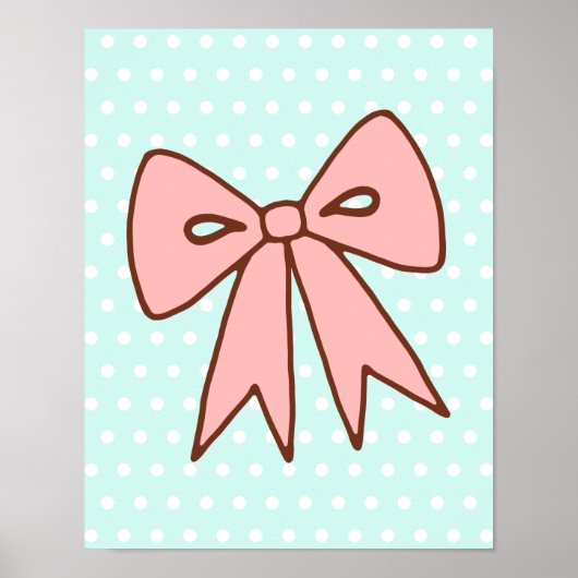 Roze Minten Boog Muur Kunst Poster Print (Voorkant)
