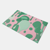 Roze Mintgroen Smeltende Drip Patroon Abstract Deurmat (Schuin)