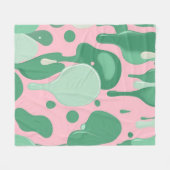Roze Mintgroen Smeltende Drip Patroon Abstract Fleece Deken (Voorkant (Horizontaal))