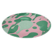 Roze Mintgroen Smeltende Drip Patroon Abstract  Snijplank (Hoek)