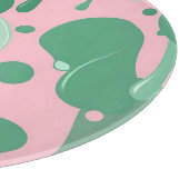 Roze Mintgroen Smeltende Drip Patroon Abstract  Snijplank (Hoek)